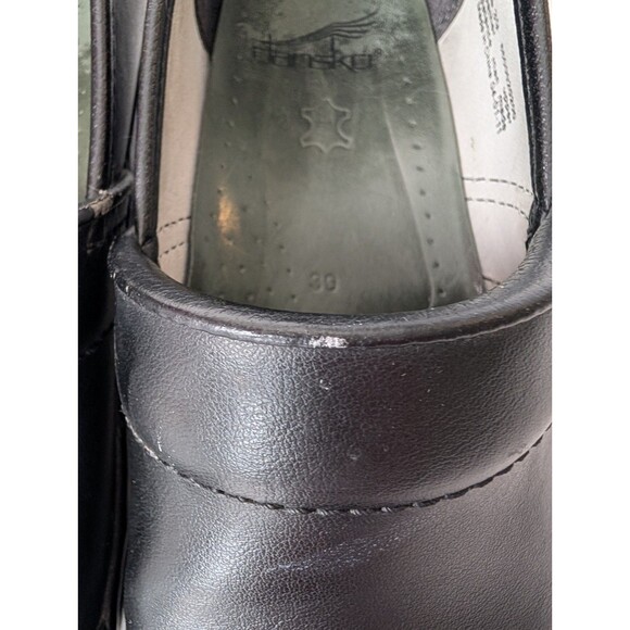 Dansko Volley Black Leather Rubber Bumper Toe 8.5 US 39 EU Comfort Professional - Picture 5 of 14